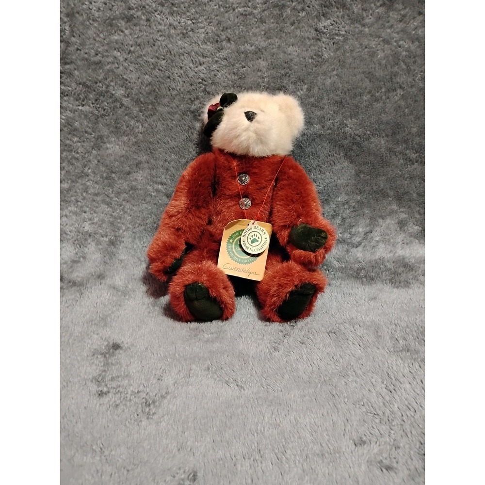 Boyd's‎ Bears Investment Collectables Jointed Burgundy Bear Qwendalyn Stuffed...